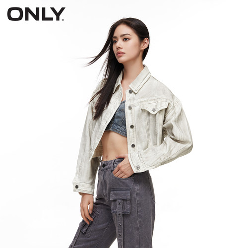 ONLY做旧牛仔短款外套