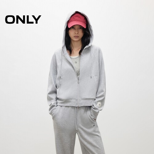 ONLY松弛感连帽拉链宽松休闲卫衣