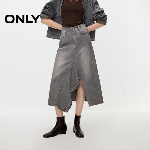 ONLY中长款牛仔裙半身裙