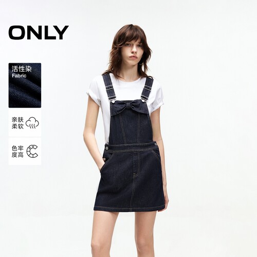 ONLY牛仔短裙背带裙连衣裙