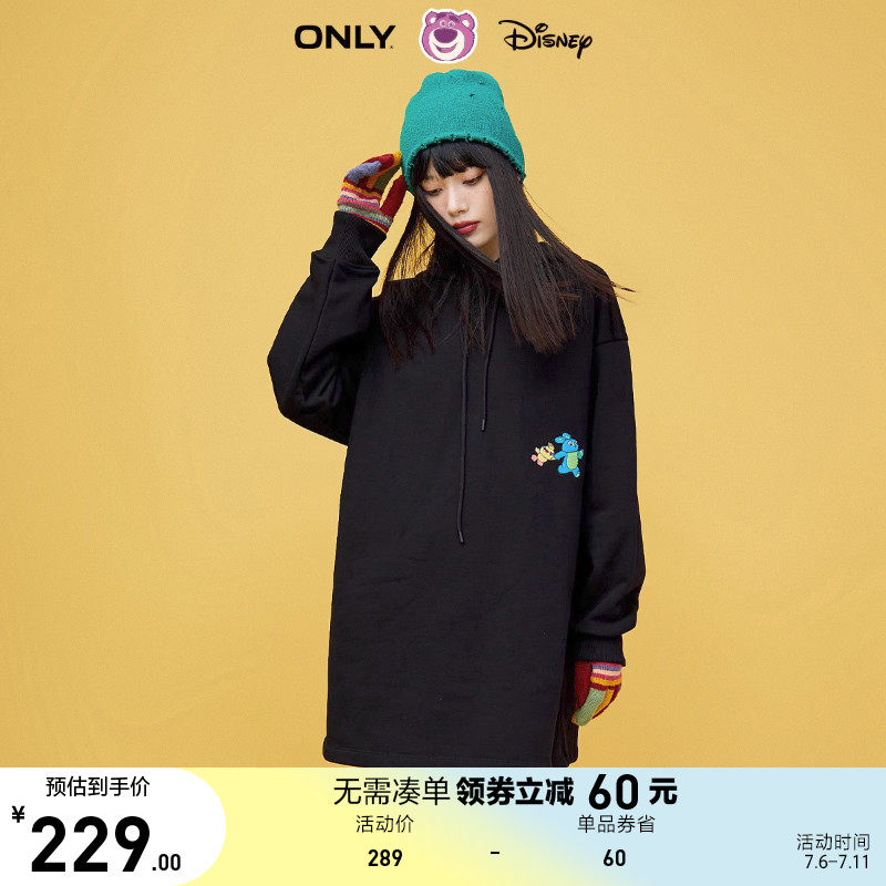 ONLY奥莱夏季迪士尼联名宽松显瘦休闲卫衣连衣裙女