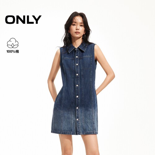 ONLY无袖牛仔短裙连衣裙