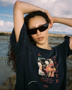 休闲纯棉T恤tee 美式 Play Hollywood小众设计蜡染水洗做旧破坏短袖