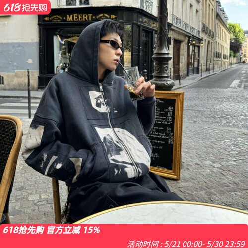 ERD忧郁的富二代麦当娜连帽卫衣