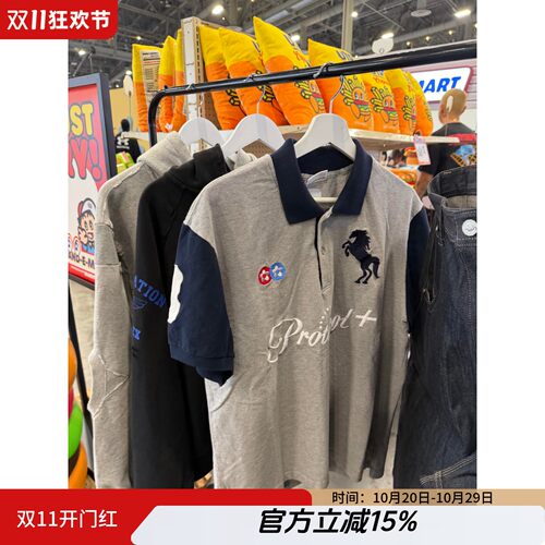美式休闲战马刺绣纯棉POLO衫T恤