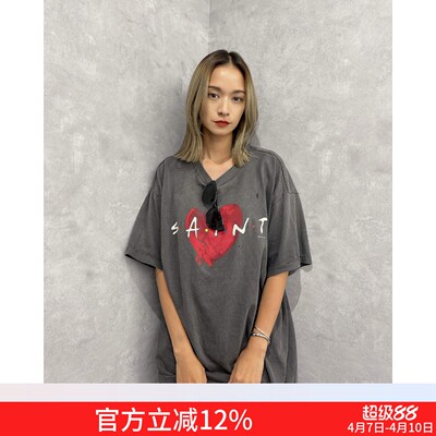 SaintMichael爱心美式休闲短袖