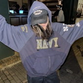 gr小众潮牌假两件拼接破坏连帽拉链开衫 Grailz project 卫衣外套