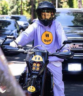 drew连帽衫 美潮街头休闲宽松男女drew笑脸卫衣FOG 贾斯汀比伯同款