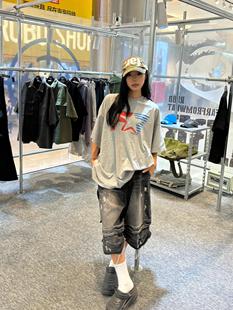 休闲宽松男女T恤 高街VIBE风美式 Far Archive小众潮牌赛车字母短袖