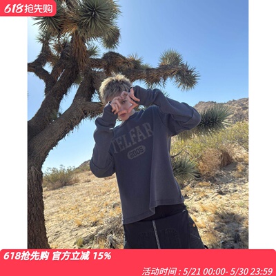 马丁Martin做旧华夫格长袖T恤