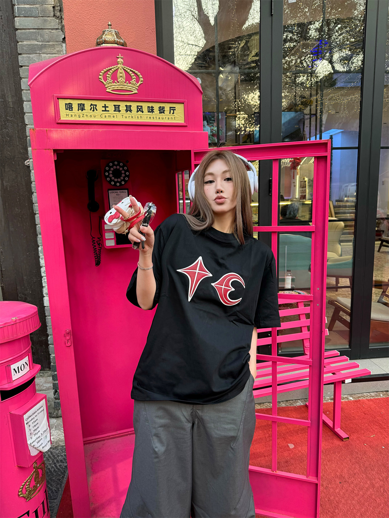 ThugClub拼皮绣花美式休闲短袖