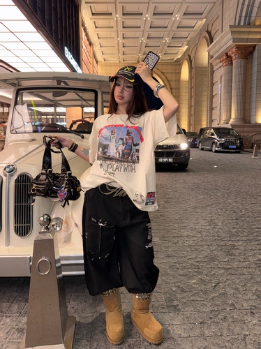 palyHollywood卡通动漫破坏短袖