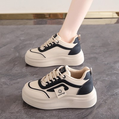 小个子百搭运动鞋初中生厚底板鞋