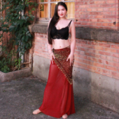 悦梦风璐肚皮舞新款 演出服班服性感练功服显瘦初学仙女蕾丝 套装