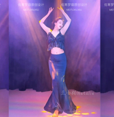 悦梦风璐新款 肚皮舞练功服鱼尾裙气质原创初学者演出服显瘦