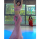 悦梦风璐肚皮舞新款 演出服班服气质练功服显瘦初学仙女亮片 套装