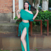 悦梦风璐肚皮舞新款 演出服班服性感气质练功服显瘦初学仙女 套装