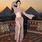 悦梦风璐肚皮舞新款 套装 演出服班服气质练功服显瘦初学仙女包臀