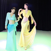 悦梦风璐新品 团服 2024练功服肚皮舞服水纱仙女裙亮片演出服大码