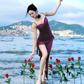 悦梦风璐肚皮舞新款 演出服班服性感气质练功服显瘦初学仙女 套装