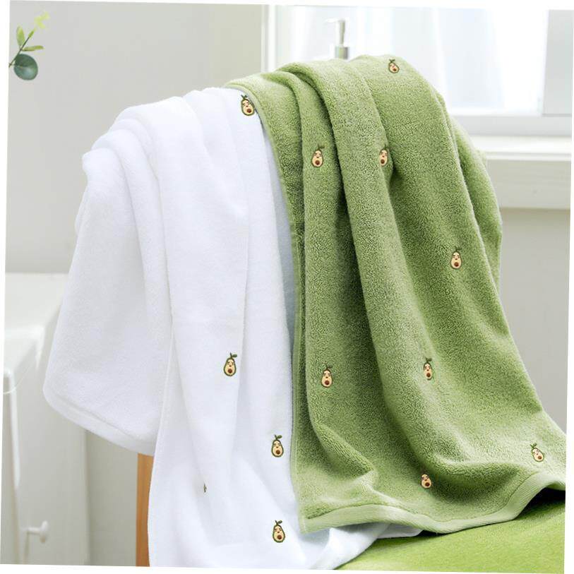 Full embroidered bath towel pure cotton adult soft absorbent