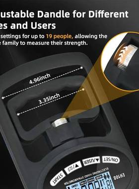 Grip Strength Tester 265Ls/120Kg Digital Hand Dynamometer G