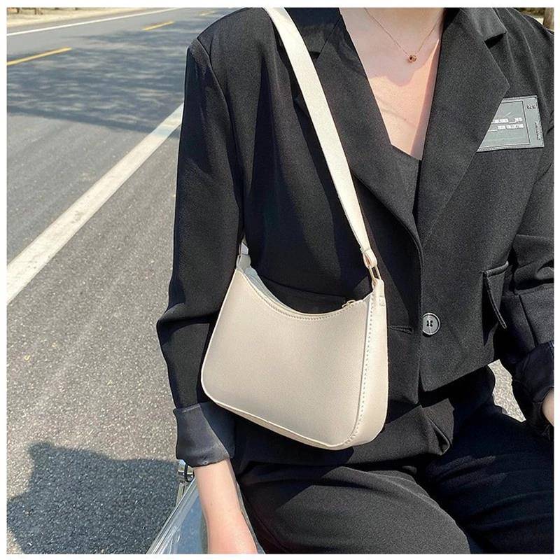 PU Leather Shoulder Underarm Bag Casual Women Hobos Handbags