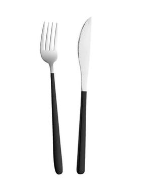 Knife, fork and spoon set of three steak plates cutlery