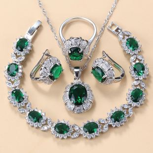 Bridal Necklace And Earrings Jewelry Sets For Women Fashion