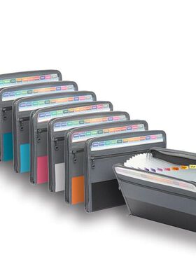 Accordion File Organizer with Safe Zipper, 13 Pocket Expandi