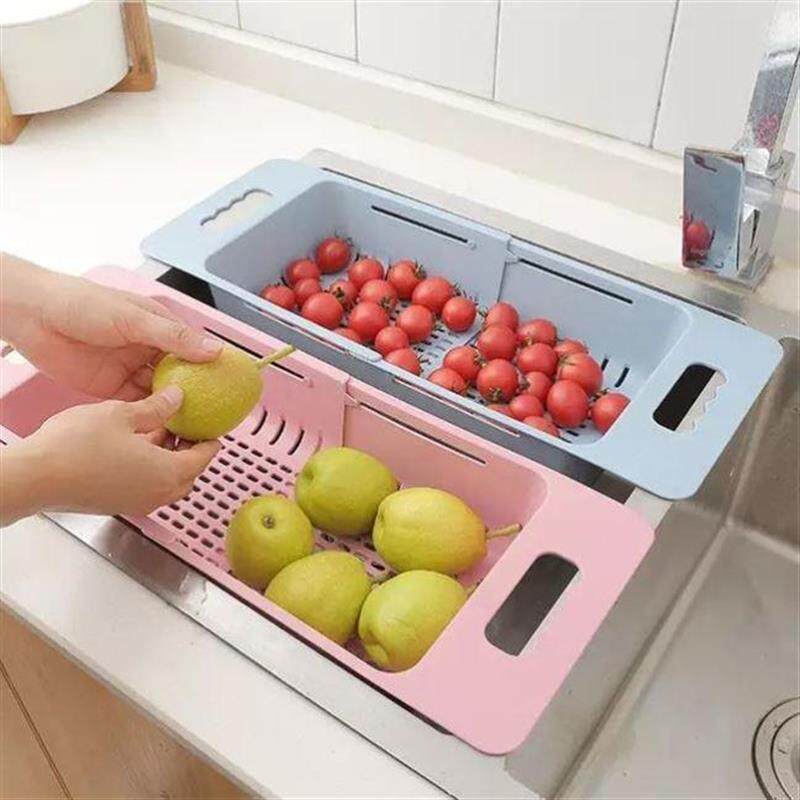 Dish Drainer Sink Drain Basket Washing Vegetable Drying Rack