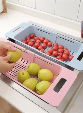 Dish Drainer Sink Drain Basket Washing Vegetable Drying Rack