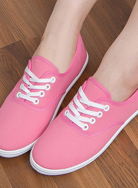 women flat canvas shoes casual sneaker Size 42 帆布女鞋单鞋