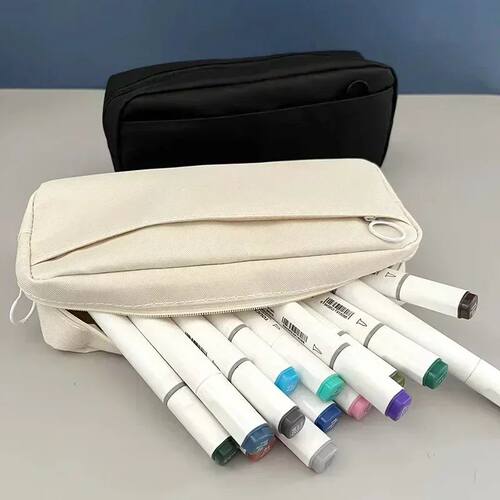 Black Capacity Pencil Case Kawaii Cute Pencils Cases Student