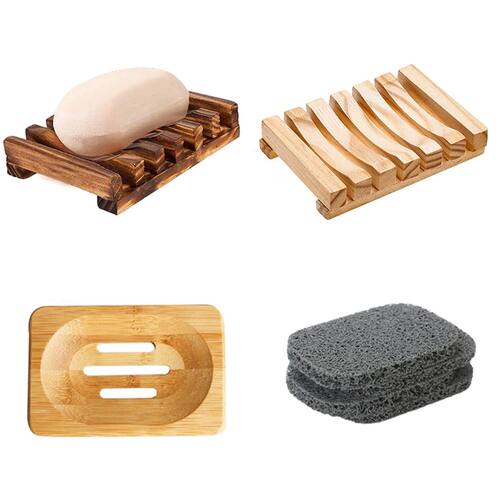 Soap Box Natural Bamboo Dishes Bath Soap Holder Bamboo Case