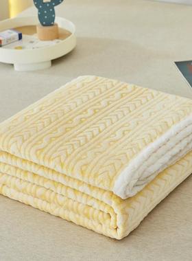 Throw Blanket for Couch Plush Fluffy Warm Cozy法兰绒毯子加厚