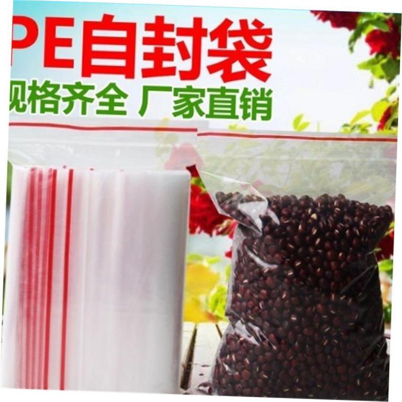 Food size transparent plastic bag ziploc bag transparent
