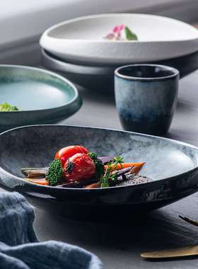 Ceramic plate big fish dish dumpling tray tableware plates