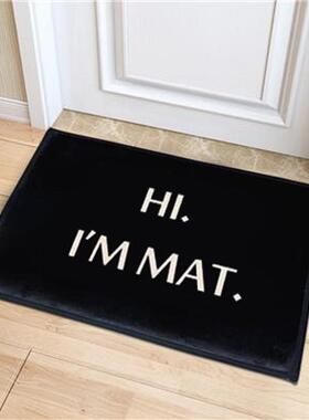 Fun Simple Blk White Welcome Door Mat Bedroom Hallway Entr