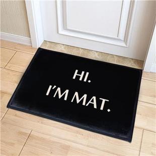 White Welcome Hallway Simple Entr Bedroom Blk Mat Fun Door