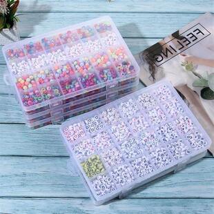 Glass Seed Letter Beads Set Box For Bracelet Jewelry Making