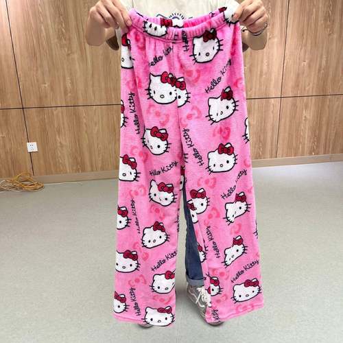 Cute Sanrio Cartoon Pajamas Anime Hello Kitty Pants Multicol