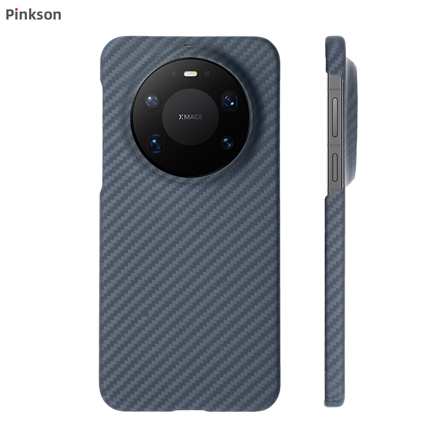 Pinkson适用华为Mate80ProMax手机壳80RS非凡大师保护套凯夫拉芳纶碳纤维纹理超薄