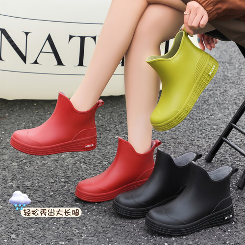 2026新款女短筒防滑防水雨靴