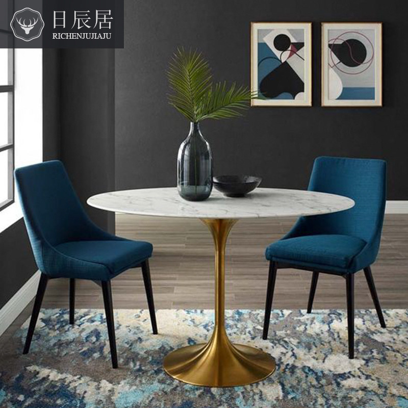 轻奢不锈钢大理石组合餐桌圆形家用现代简约小户型饭桌4人位桌子|ruв категории жилой мебели, Таблица класса, обеденный стол - от Buy2taobao.com для оказания профессиональной услуги покупки агента Taobao