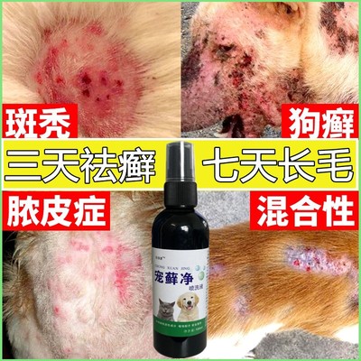 狗身上长癣皮肤病外用药治疗狗癣皮炎真菌感染脱毛红疹猫专用喷剂