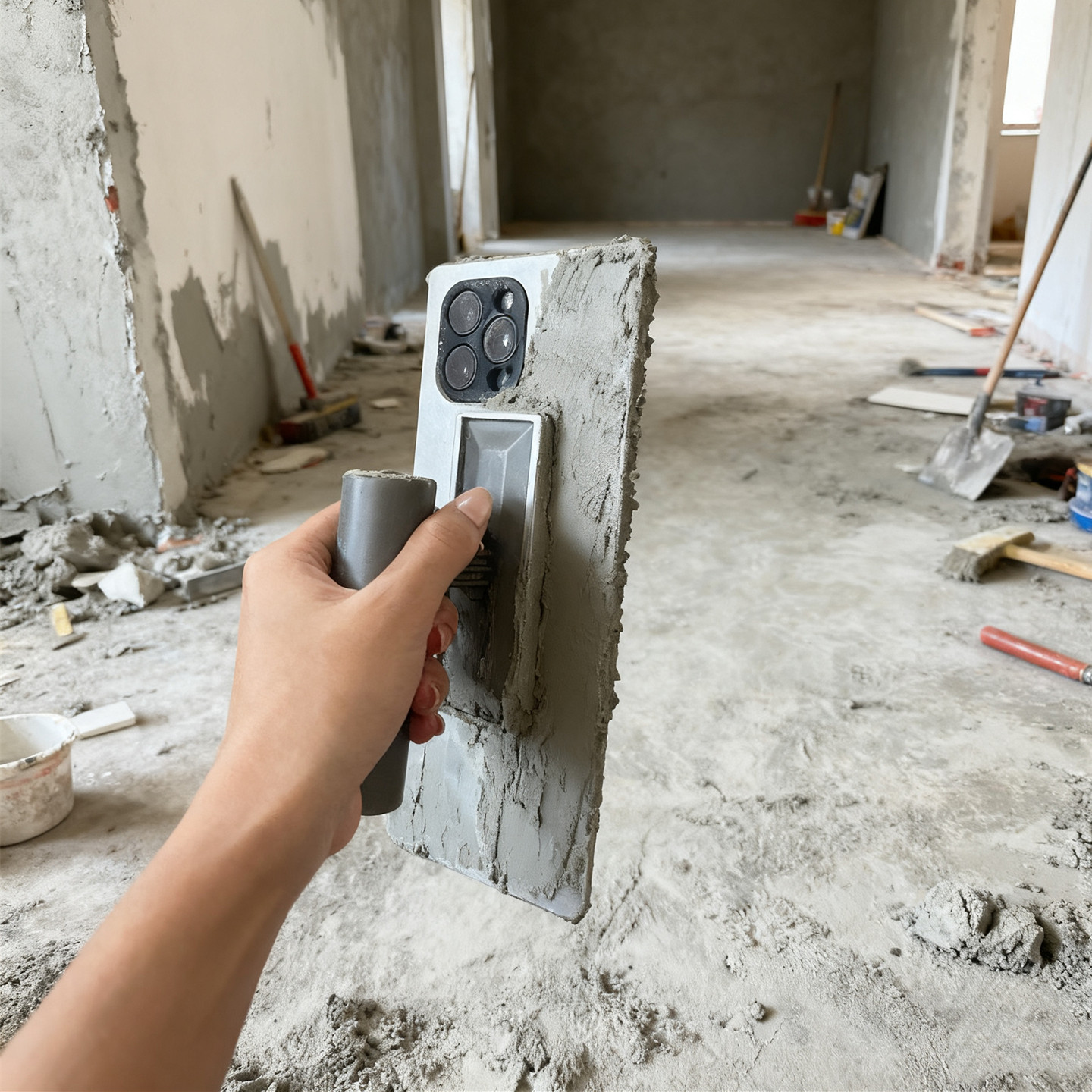 恶搞怪刮腻子的抹灰刀手机壳华为mate70pro+小众个性定制适用畅享Pura80网红菜刀Note14创意12搞笑13解压发泄