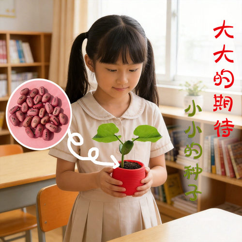 魔法豆种子许愿豆魔豆种子刻字定制豆子儿童种植盆栽学生创意礼物