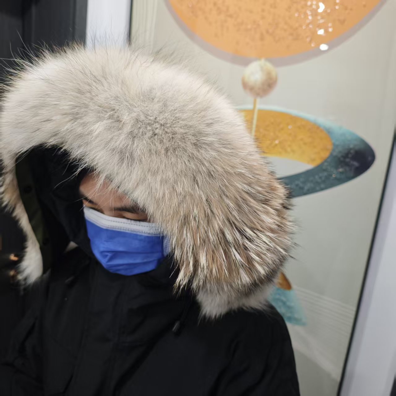 大鹅新版无毛领款郊狼毛领订做