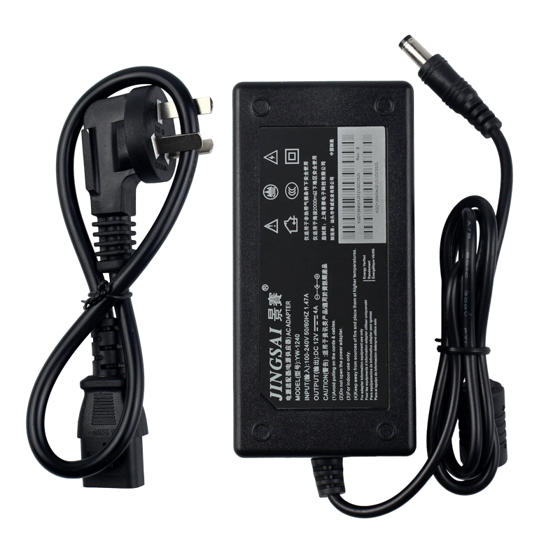 景赛12V1A电源适配器12v3a5v6v通用aoc联想液晶显示器路由器监控录像机led显示屏充电器直流开关电源线dc9V1A